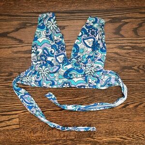 Floral Blue and White Crop Bra Top